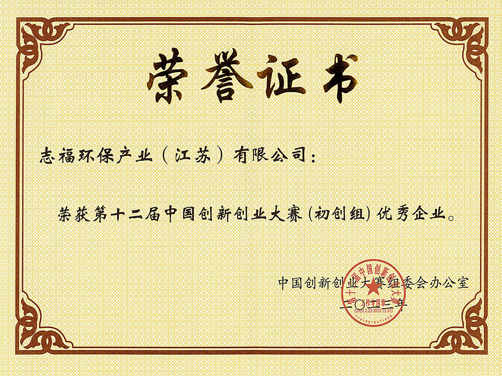 中国科创大概优秀企业证书